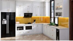 Tủ bếp chữ L cho không gian nhỏ